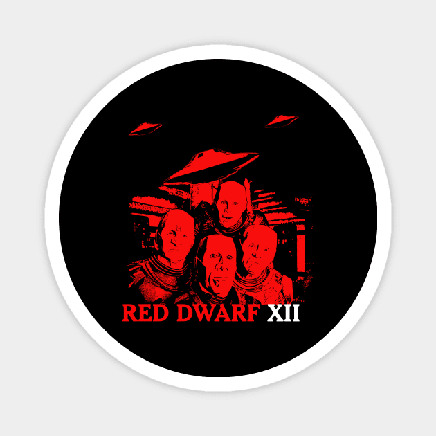 Red Dwarf XII Kryten Faces Tribute Magnet by Prolifictees